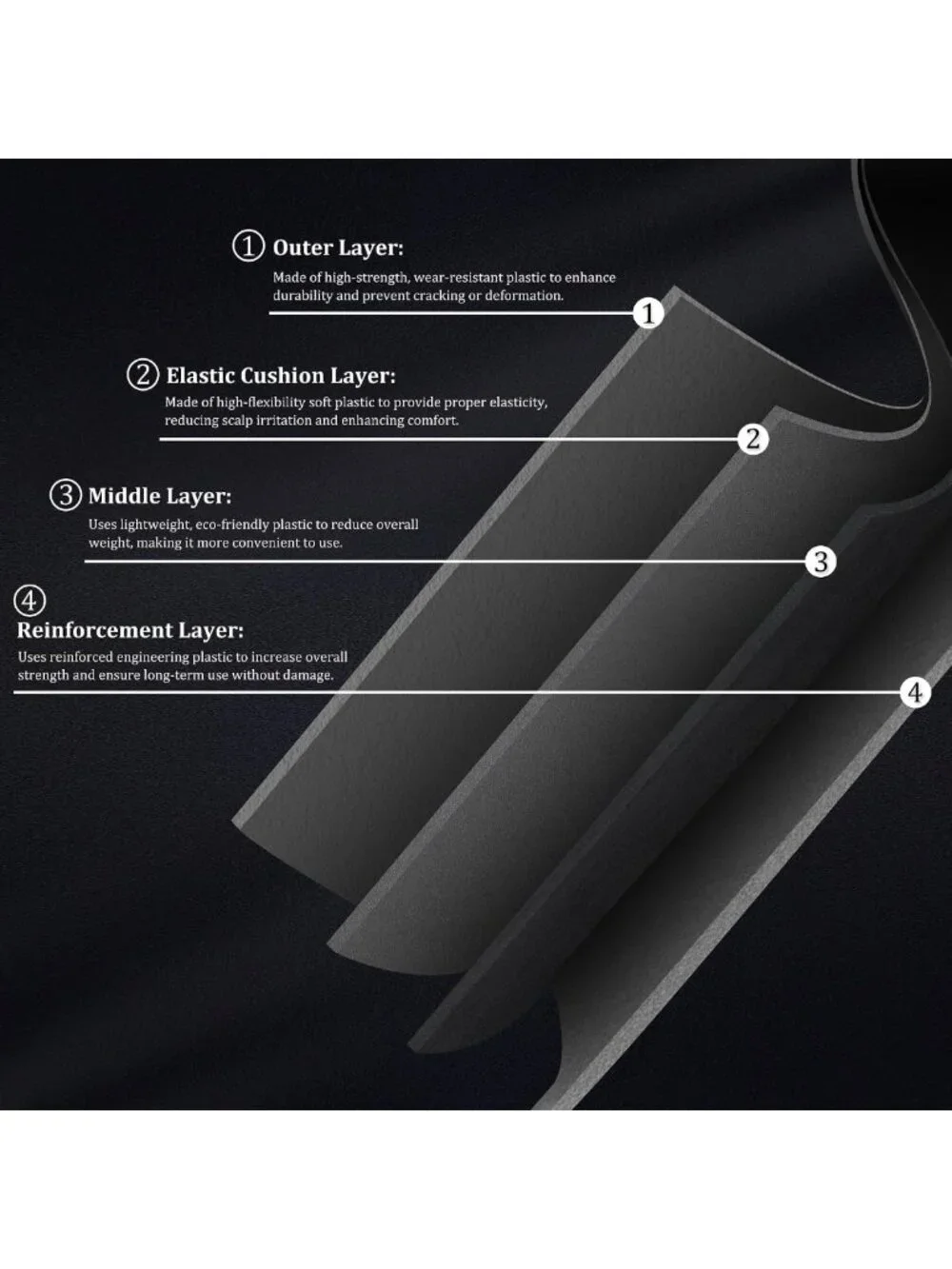 Universal Hair Clipper Guards Set - 6 Extra Long Attachments, Multiple Sizes